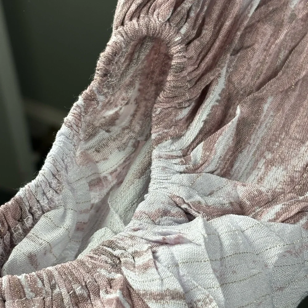 EMILY WONDER Mauve Artsy V Neck Abstract Print Tunic Top Blouse 2X New NWT - Picture 5 of 11